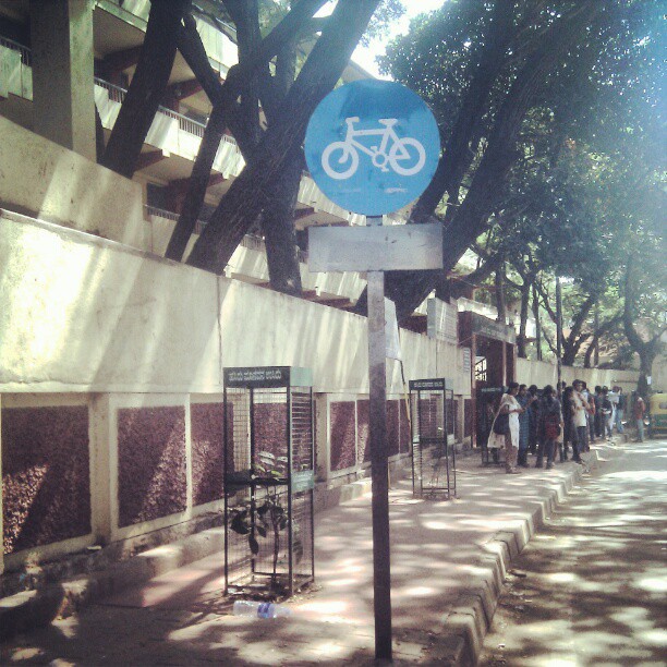 There are these sign boards across the city. Does that mean I can ride on footpath?