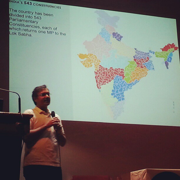 Prime speaker of today is Anand he is talking about visualizing politics.