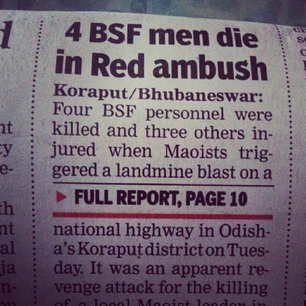 Choice of words surprises me. Ambush if it's Red. Encounter if it's police or army.