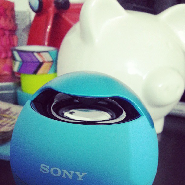 Love this cute little Bluetooth speaker.