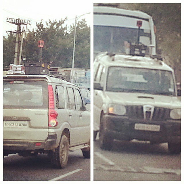 Captured this camera car on elevated highway today. Interesting.  Specially because it had MH registration and also because of Google street view issues.