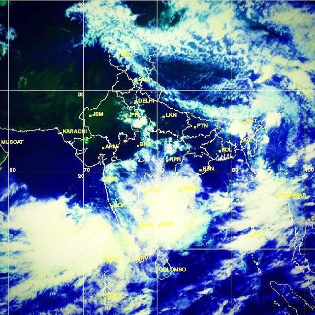 Today almost all of south india is covered credit: ISRO