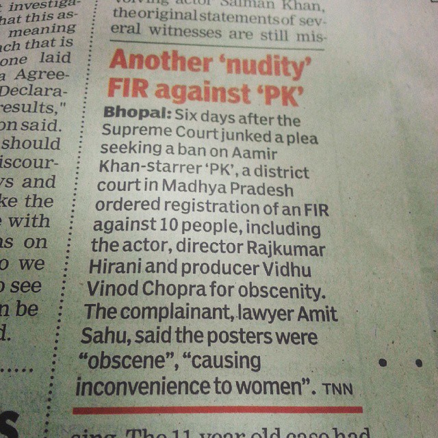 "Causing inconvenience to women" says a man Amit Sahu. Must be a joke.