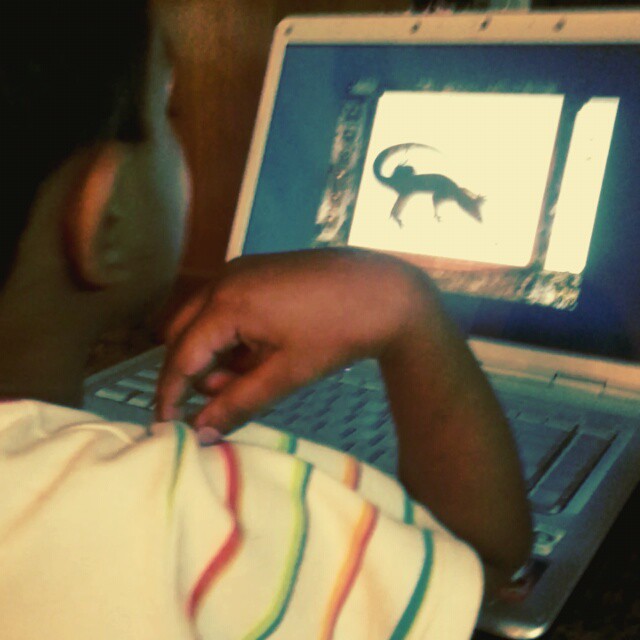 Future of education, 3 year old learning by himself. He knows how to use a laptop.