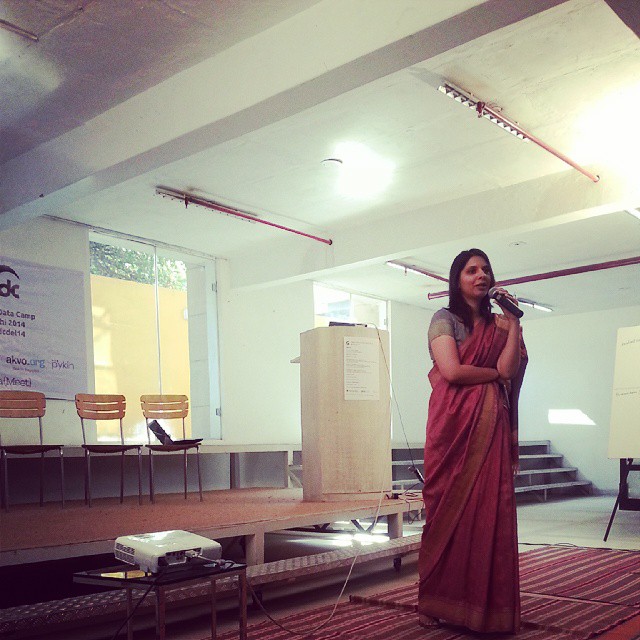 Yamini Aiyar talking at