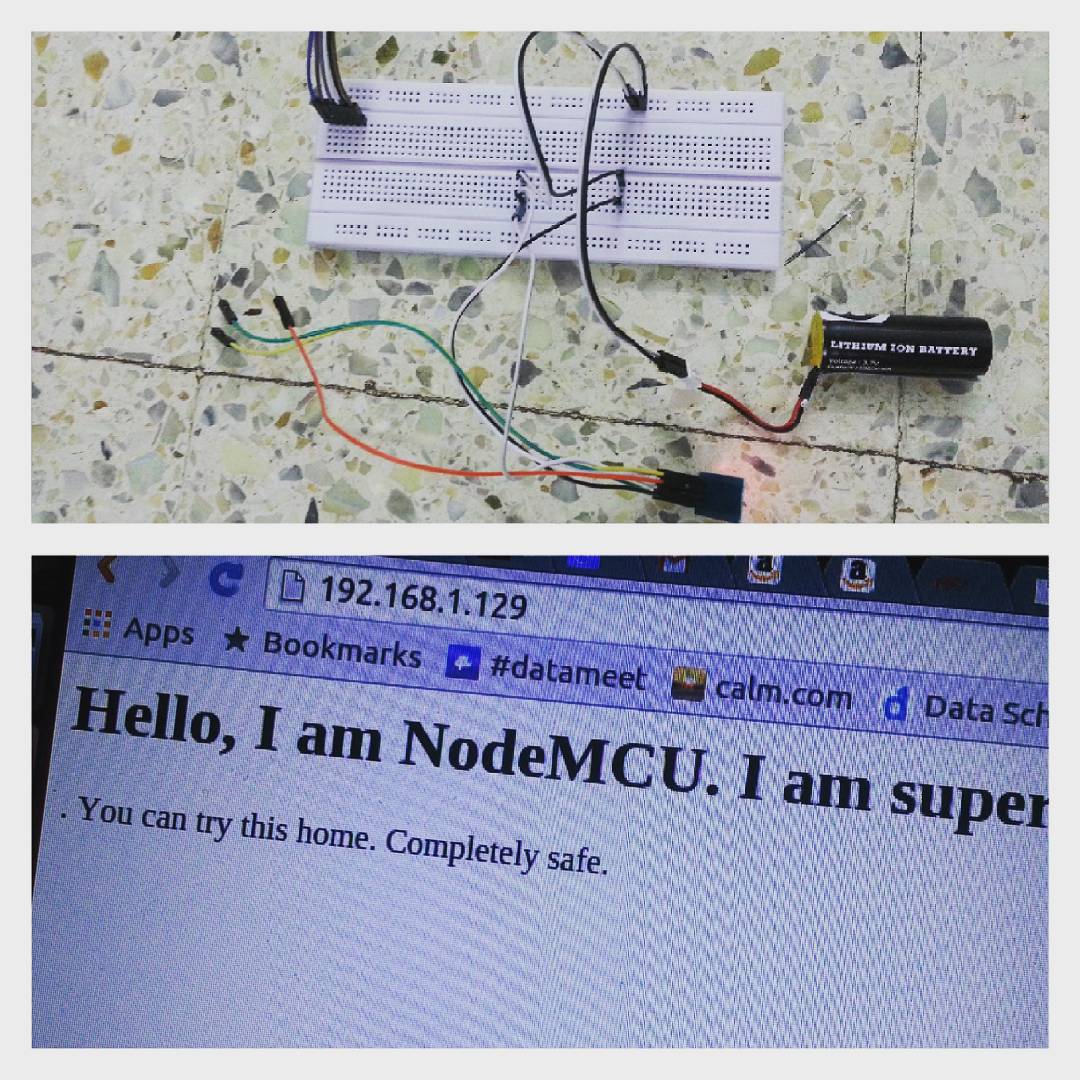 I am in love with ESP8266. This is my ₹300 webserver which runs on 3.5 volt battery. And gives me Lua based API after I installed NodeMCU. 
Next I want to hook a temp sensor and put it on top of my car