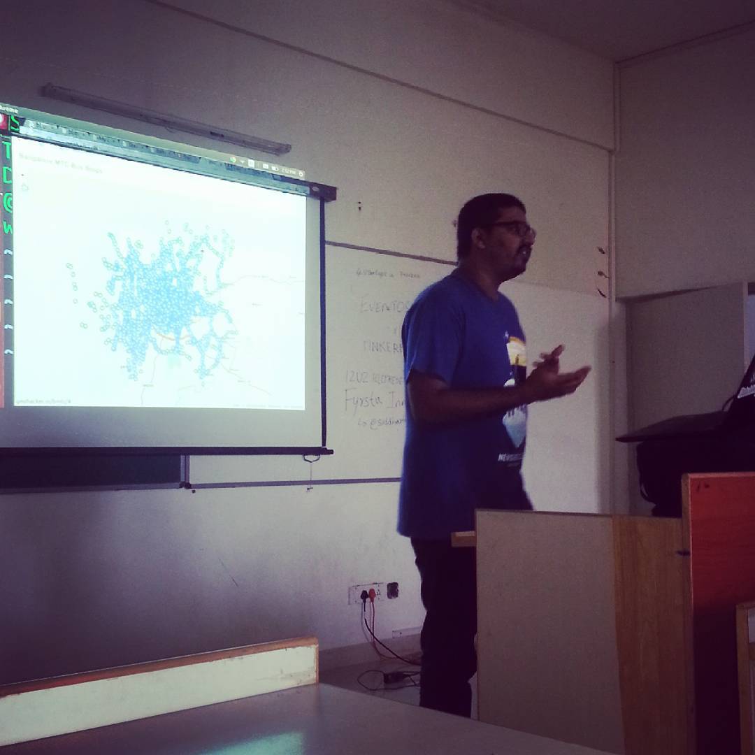 Srinivas talking about Bangalore Data  at
